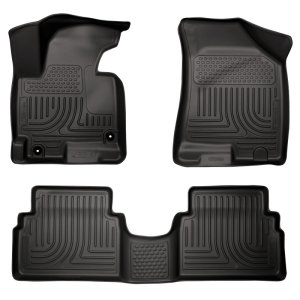 Hyundai Tucson Floor Liners - Front + Rear - Husky Liners - WeatherBeater Combo - Black - `11-`12